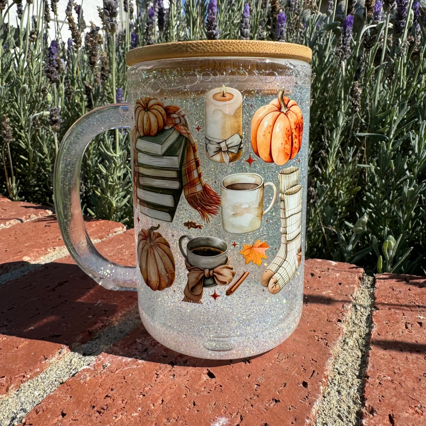 Fall Favorites Glitter Globe Coffee Cup