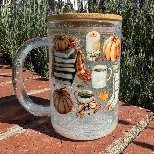 Fall Favorites Glitter Globe Coffee Cup