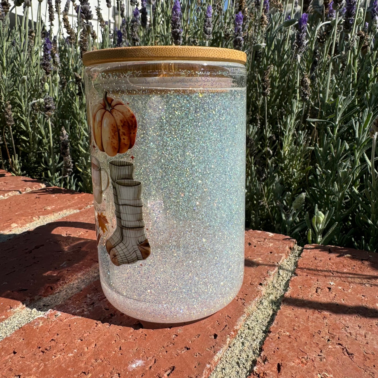 Fall Favorites Glitter Globe Coffee Cup
