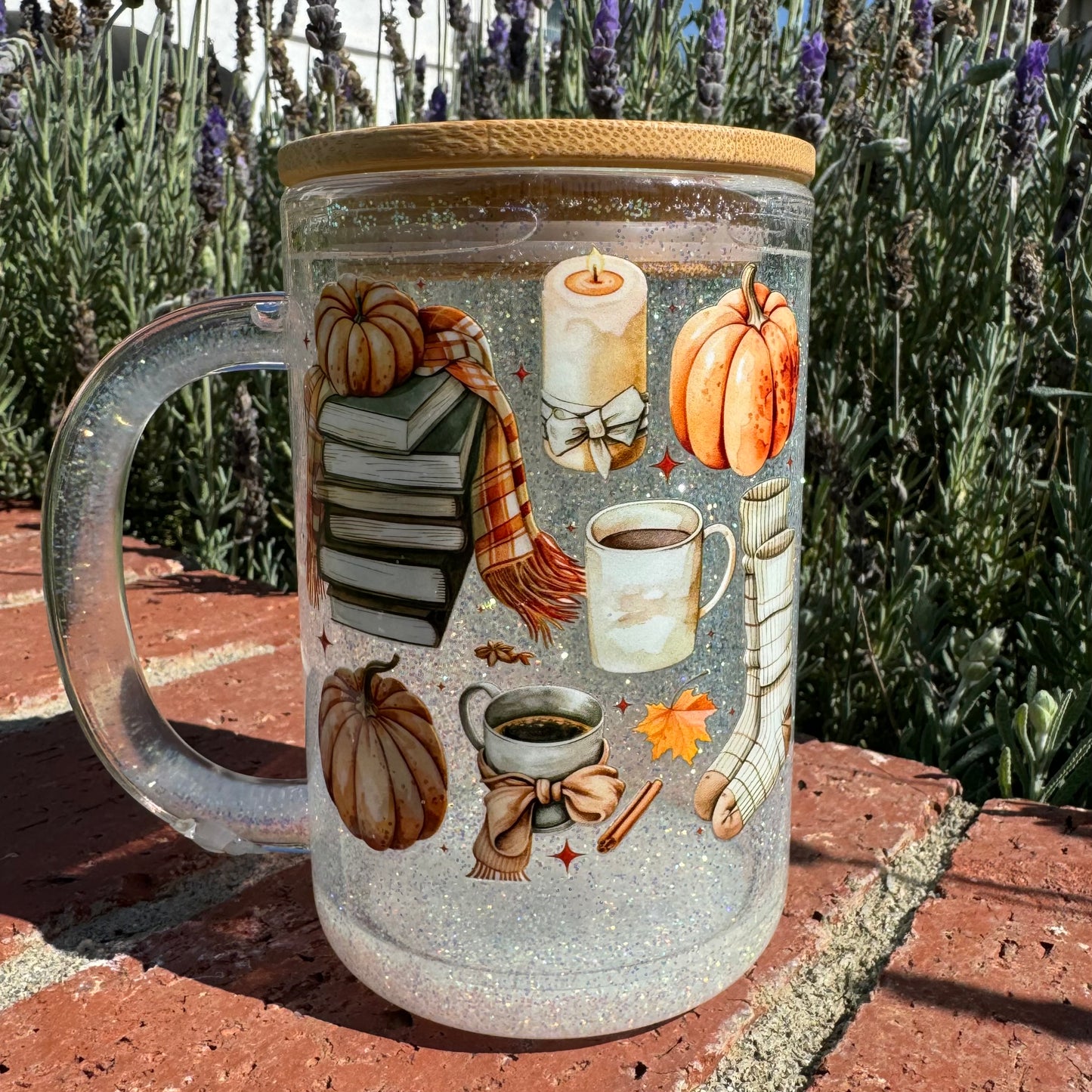 Fall Favorites Glitter Globe Coffee Cup