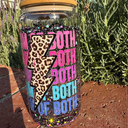 Pink, Blue and Cheetah Mom of Both with Lightning Bolt